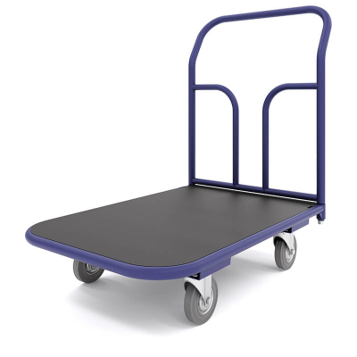 Тележка платформенная с резиновым покрытием ТПР 3 (600х1000) г/п 300 кг. 125 серая резина HV Market
