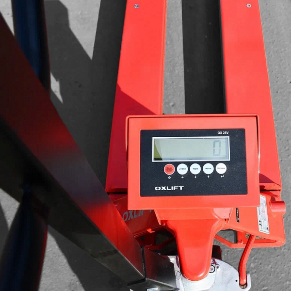 Ручная гидравлическая тележка с весами OXLIFT OX25V 2500 кг