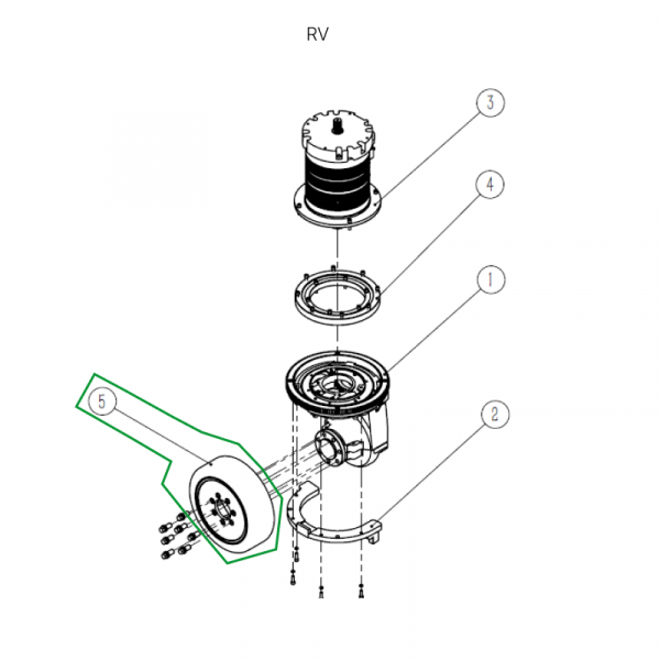 Ведущее колесо ричтрака RV, 343х120 мм, PU HV Market
