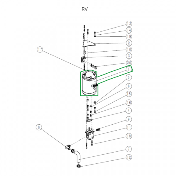 Электродвигатель масляного насоса для ричтрака RV (48V) HV Market