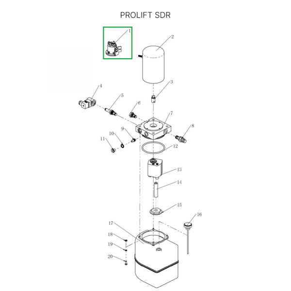 Контактор двигателя подъема 24В для штабелеров SDR/SDK, для тележек SK20