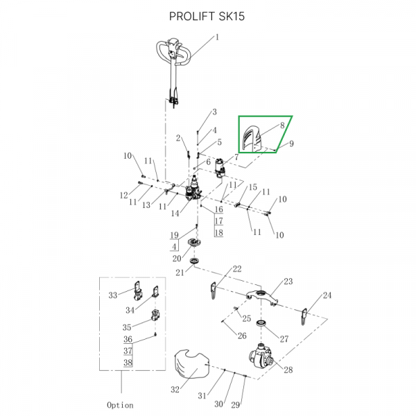 Кожух гидроцилиндра для тележек SK15