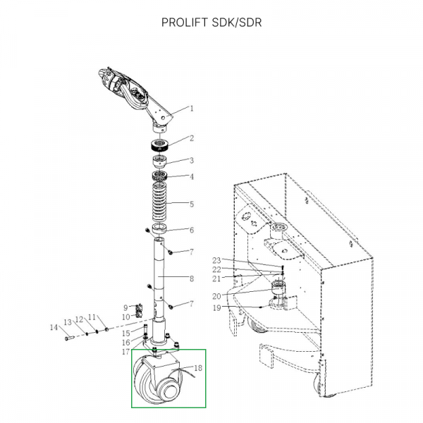 Редуктор ведущего колеса в сборе для штабелеров SDR 1645/1656/2036/2045, SDK HV Market