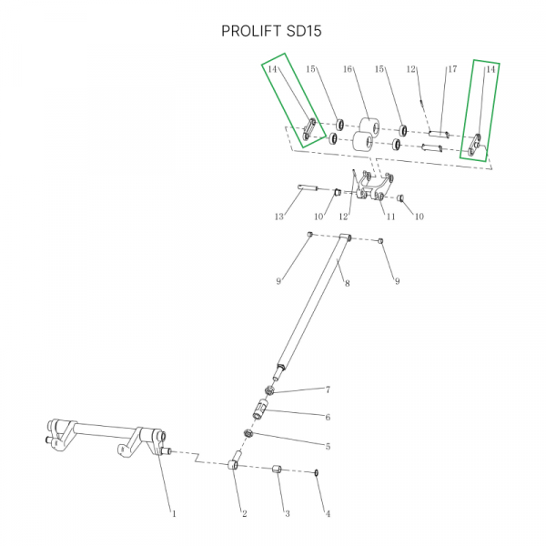 Соединительная пластина роликов для тележек SD15