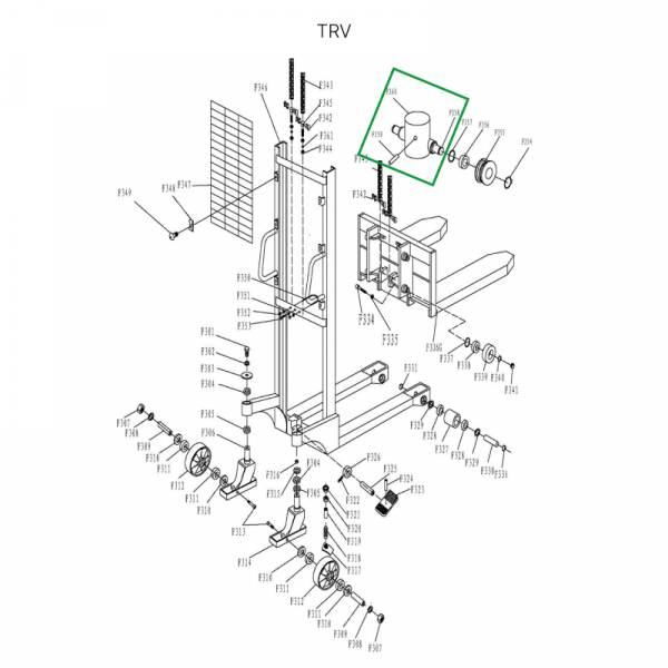 Крестовина  гидроузла в сборе для TRV1020 HV Market