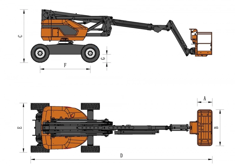 Коленчатый подъемник Skyboom GTZZ-18EJ HV Market